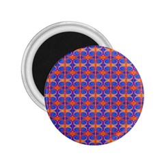 Blue Orange Yellow Swirl Pattern 2 25  Magnets by BrightVibesDesign