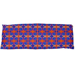 Blue Orange Yellow Swirl Pattern Body Pillow Case Dakimakura (two Sides) by BrightVibesDesign