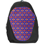 Blue Orange Yellow Swirl Pattern Backpack Bag Front