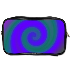 Swirl Green Blue Abstract Toiletries Bags 2-side by BrightVibesDesign