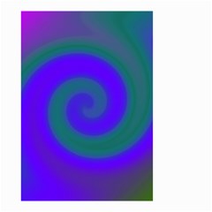 Swirl Green Blue Abstract Small Garden Flag (two Sides) by BrightVibesDesign