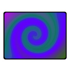 Swirl Green Blue Abstract Double Sided Fleece Blanket (small) 