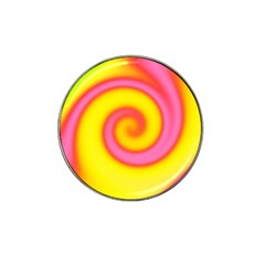 Swirl Yellow Pink Abstract Hat Clip Ball Marker (10 Pack) by BrightVibesDesign