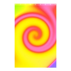 Swirl Yellow Pink Abstract Shower Curtain 48  X 72  (small)  by BrightVibesDesign