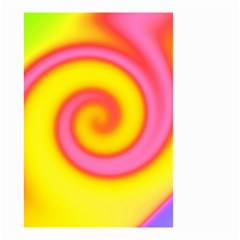 Swirl Yellow Pink Abstract Small Garden Flag (two Sides) by BrightVibesDesign