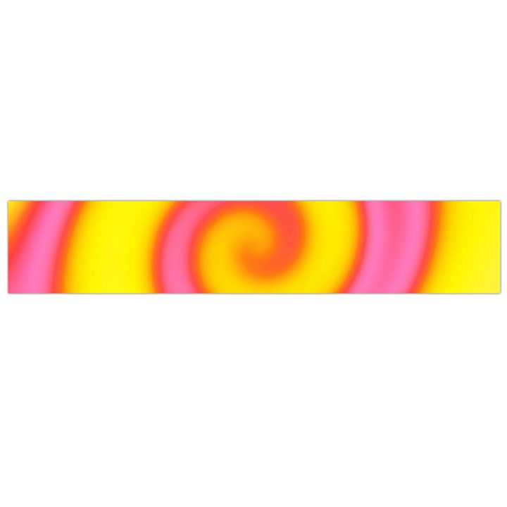 Swirl Yellow Pink Abstract Flano Scarf (Large) 