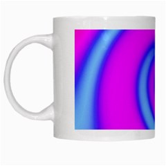 Swirl Pink Turquoise Abstract White Mugs