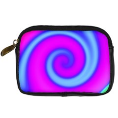 Swirl Pink Turquoise Abstract Digital Camera Cases