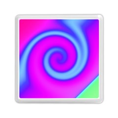 Swirl Pink Turquoise Abstract Memory Card Reader (square)  by BrightVibesDesign