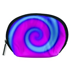 Swirl Pink Turquoise Abstract Accessory Pouches (Medium) 