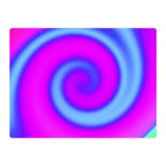 Swirl Pink Turquoise Abstract Double Sided Flano Blanket (Mini) 