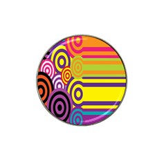 Retro Circles And Stripes 60s Hat Clip Ball Marker (10 pack)