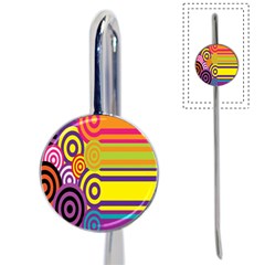 Retro Circles And Stripes 60s Book Mark