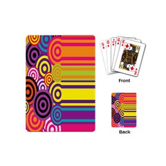 Retro Circles And Stripes 60s Playing Cards (Mini) 