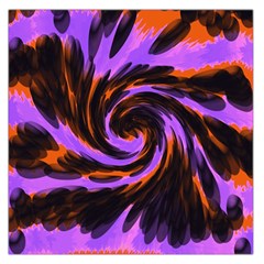 Swirl Black Purple Orange Large Satin Scarf (square)
