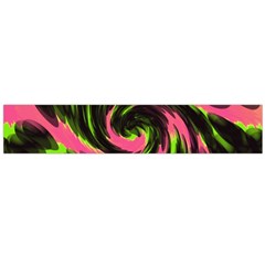 Swirl Black Pink Green Large Flano Scarf 