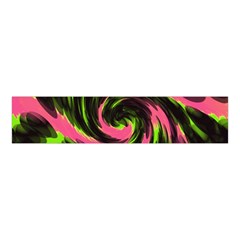 Swirl Black Pink Green Velvet Scrunchie by BrightVibesDesign