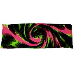 Swirl Black Pink Green Body Pillow Case Dakimakura (two Sides) by BrightVibesDesign