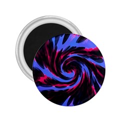 Swirl Black Blue Pink 2 25  Magnets by BrightVibesDesign