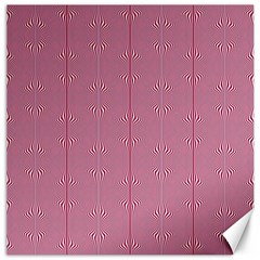Mod Twist Stripes Red And White Canvas 16  X 16   by BrightVibesDesign
