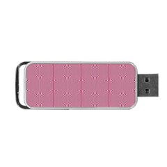 Mod Twist Stripes Red And White Portable Usb Flash (one Side) by BrightVibesDesign