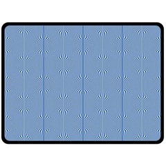 Mod Twist Stripes Blue And White Double Sided Fleece Blanket (Large) 