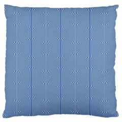 Mod Twist Stripes Blue And White Large Flano Cushion Case (Two Sides)