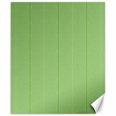 Mod Twist Stripes Green And White Canvas 8  X 10  by BrightVibesDesign