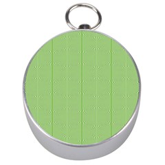 Mod Twist Stripes Green And White Silver Compasses by BrightVibesDesign