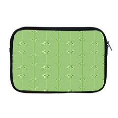 Mod Twist Stripes Green And White Apple Macbook Pro 17  Zipper Case by BrightVibesDesign