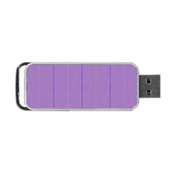 Mod Twist Stripes Purple And White Portable Usb Flash (one Side) by BrightVibesDesign