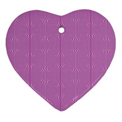 Mod Twist Stripes Pink And White Heart Ornament (two Sides) by BrightVibesDesign