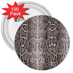 Snake Skin 3  Buttons (100 pack) 