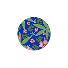 Leaves On Blue Golf Ball Marker (10 Pack) by LoolyElzayat