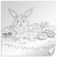 Coloring Picture Easter Easter Bunny Canvas 12  X 12  