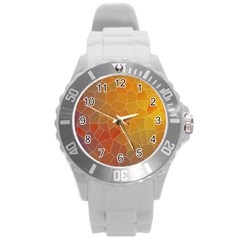 Colors Modern Contemporary Graphic Round Plastic Sport Watch (l) by Sapixe