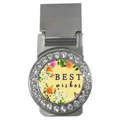 Best Wishes Yellow Flower Greeting Money Clips (cz) 