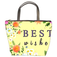 Best Wishes Yellow Flower Greeting Bucket Bags by Sapixe