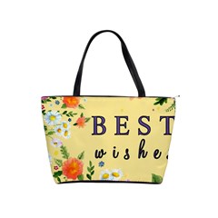 Best Wishes Yellow Flower Greeting Shoulder Handbags