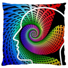 Head Spiral Self Confidence Large Cushion Case (two Sides)