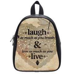 Motivational Calligraphy Grunge School Bag (small) by Sapixe