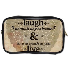 Motivational Calligraphy Grunge Toiletries Bags