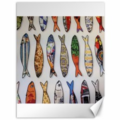 Fish Sardines Motive Pattern Canvas 36  X 48  