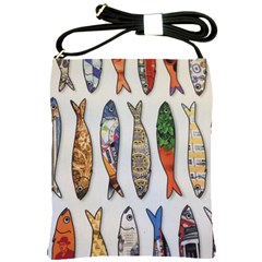 Fish Sardines Motive Pattern Shoulder Sling Bags