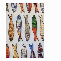 Fish Sardines Motive Pattern Small Garden Flag (two Sides)