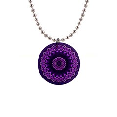 Mandala Purple Mandalas Balance Button Necklaces