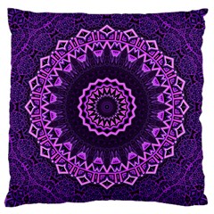 Mandala Purple Mandalas Balance Large Cushion Case (one Side) by Sapixe