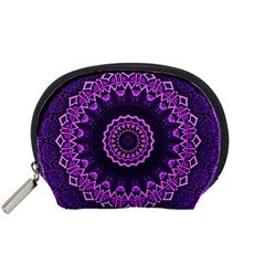 Mandala Purple Mandalas Balance Accessory Pouches (small)  by Sapixe