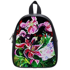 Lilac And Lillies 3 School Bag (small) by bestdesignintheworld