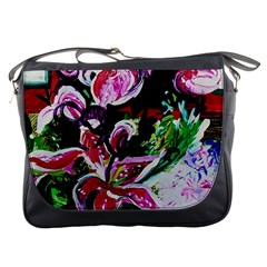 Lilac And Lillies 3 Messenger Bags by bestdesignintheworld